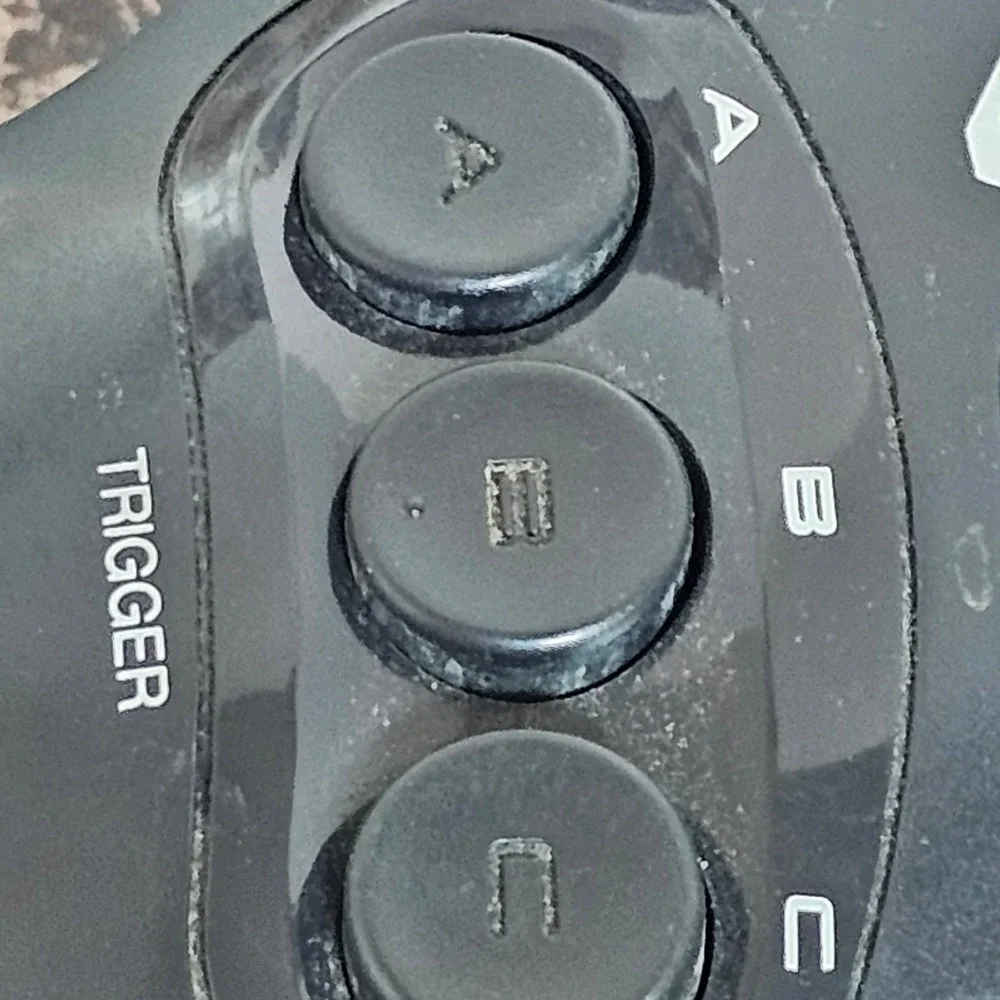 Sega Genesis Controller 3 Button Wired Control Pad Model 1650 Black Made inJapan